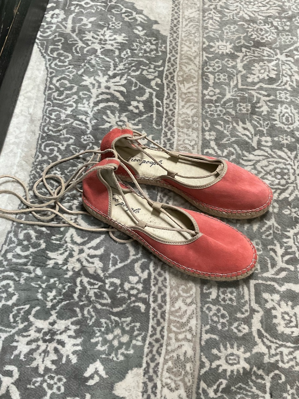Free People Coral Lace-Up Espadrilles Size 38